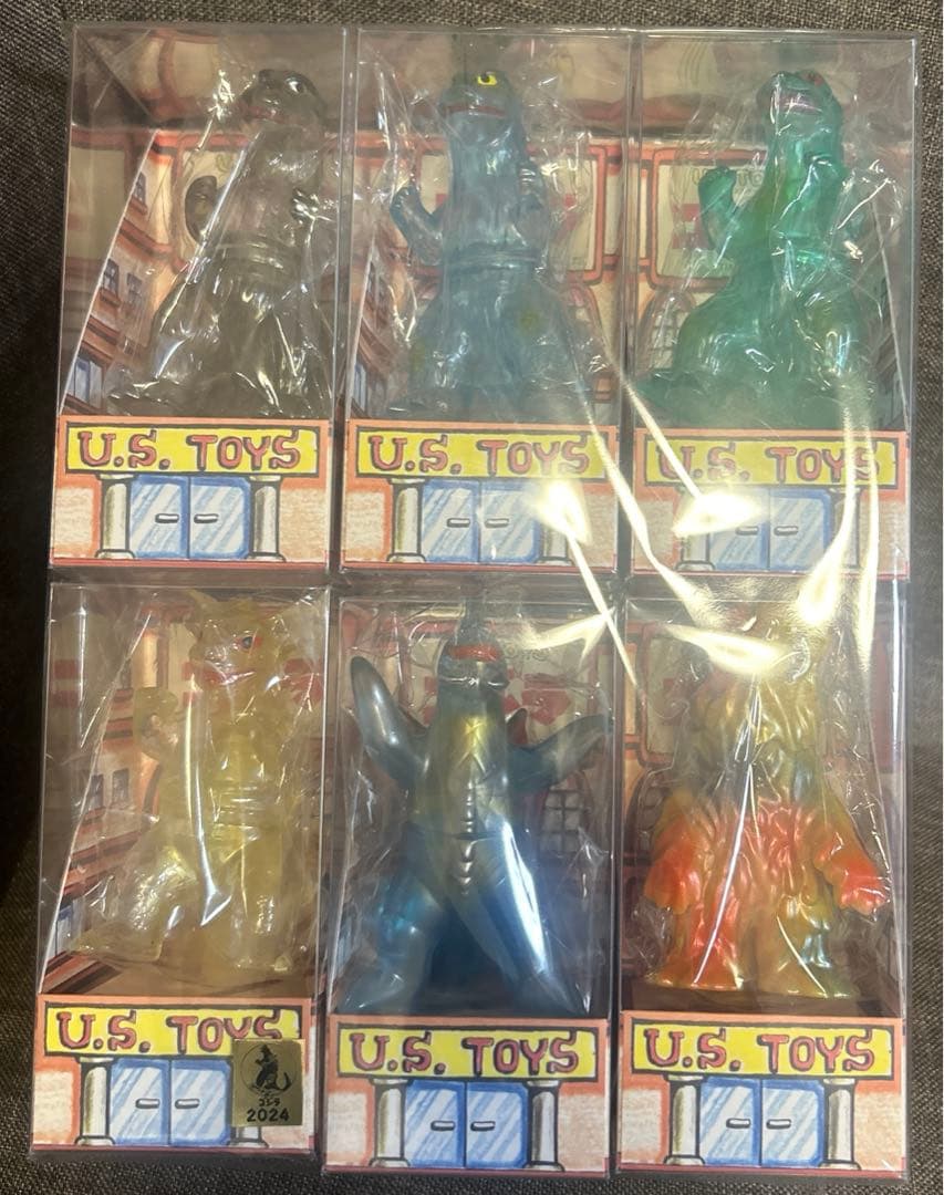 新品未開封　U.S.TOYS ゆーえすポケット　ミニソフビ　ゴジラ　6体セット