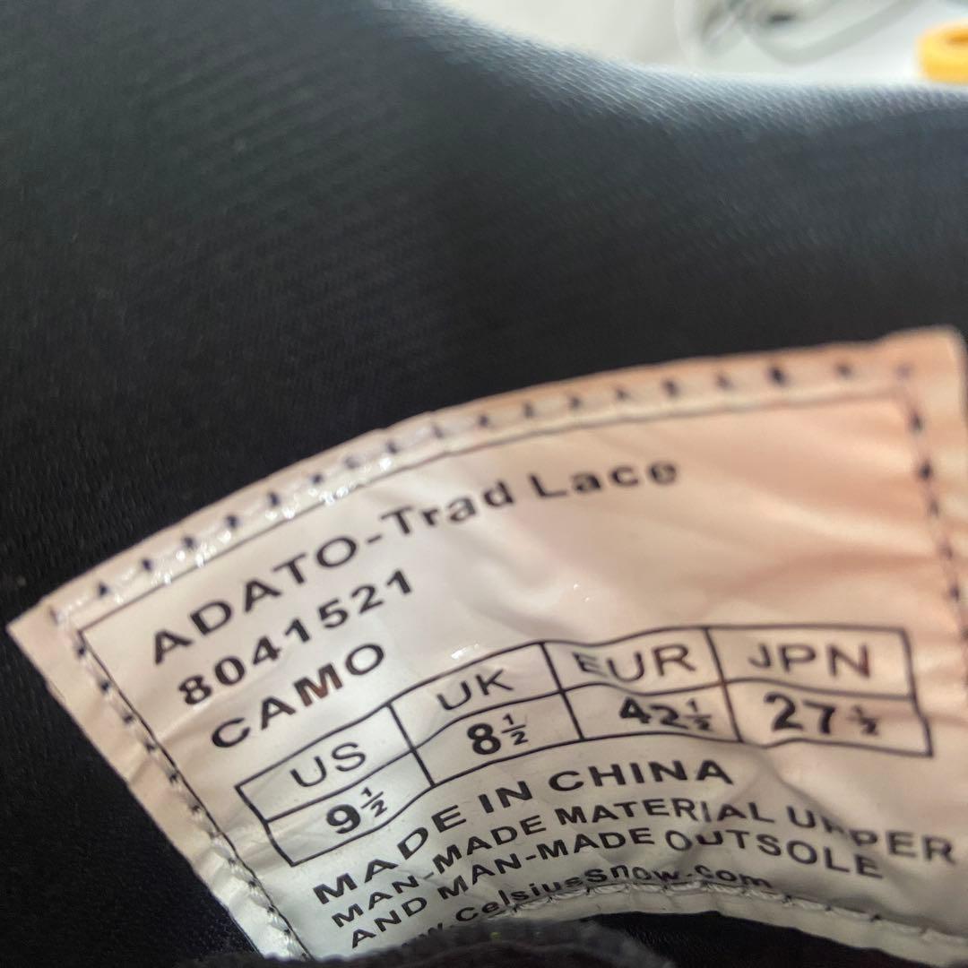 新品・未使用⭐️CELSIUS スノーボードブーツ27.5cm 迷彩