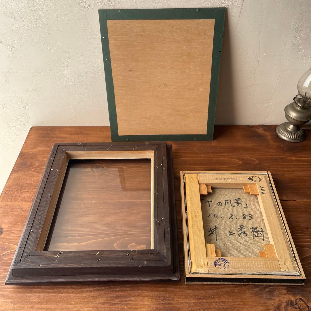 油彩画　教会　抽象画　風景画　井上秀樹　油絵　画家　キャンバス　額装済み