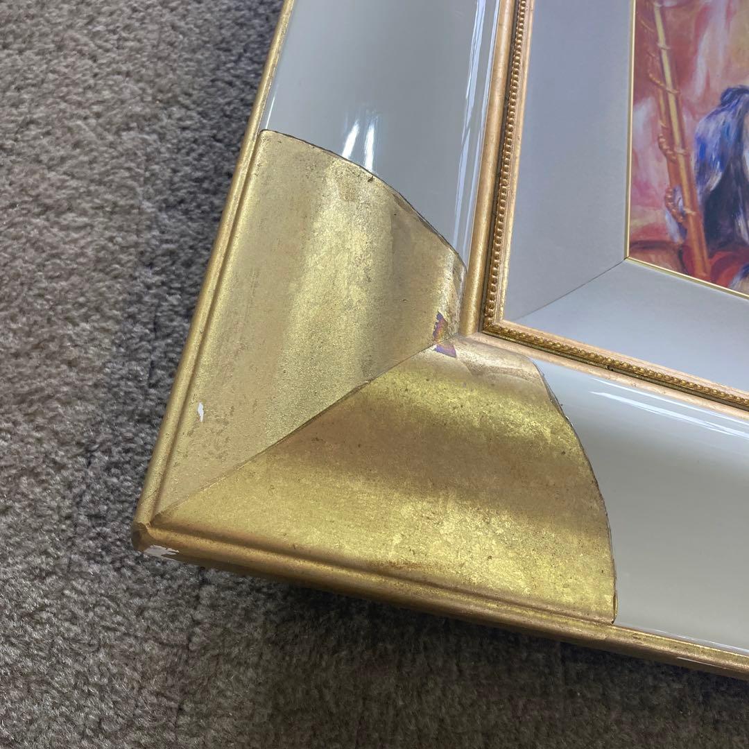 ルノワール ピアノを弾く少女たち 豪華白金 額装済み 70cm x 60cm