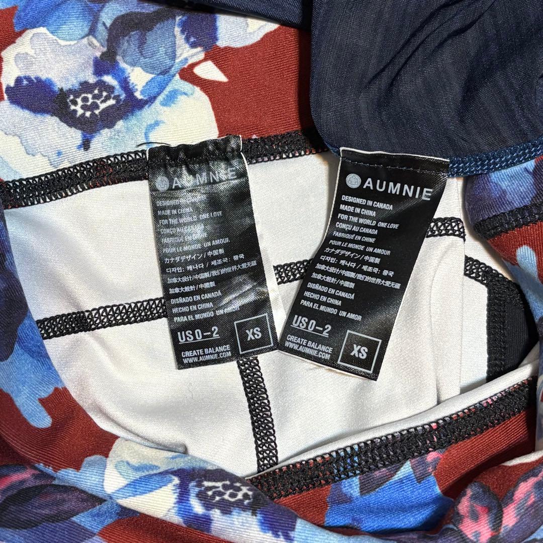 S相当【極美品】AUMNIEアムニー トップス レギンス上下セット フラワー