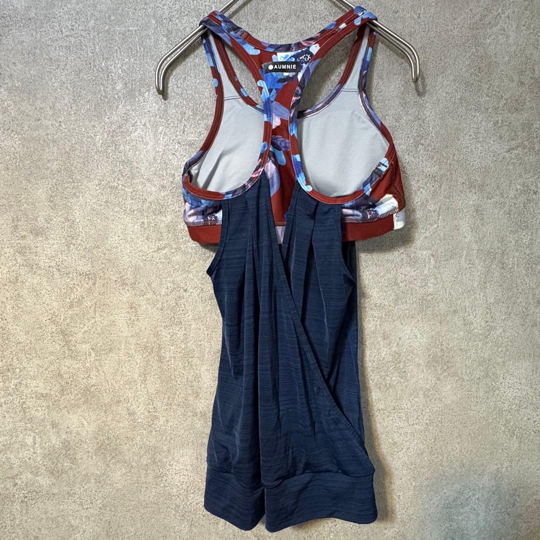 S相当【極美品】AUMNIEアムニー トップス レギンス上下セット フラワー