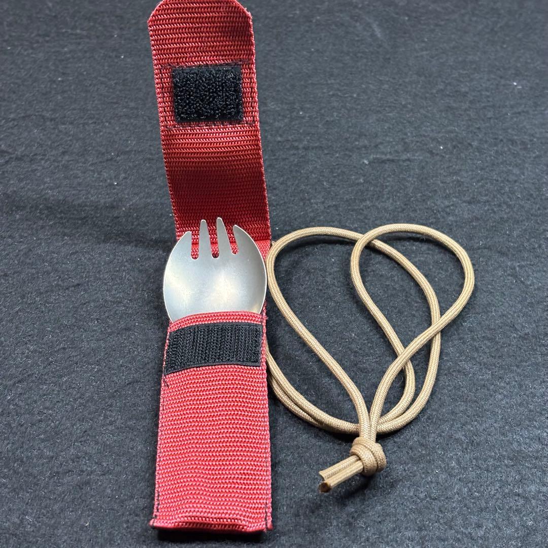  peak チタン製先割れスプーン ケース付き 【廃盤希少品】