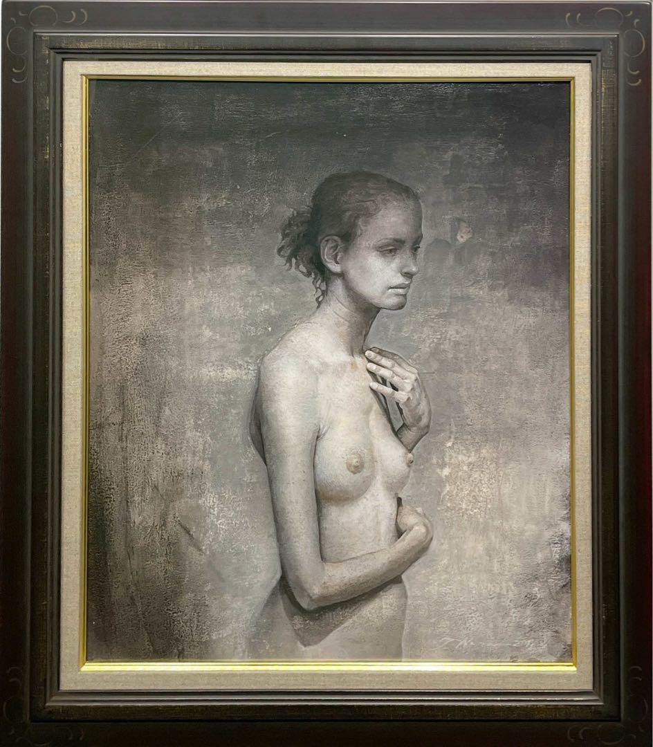 原祟治「女」2000年 パネルにアクリル画