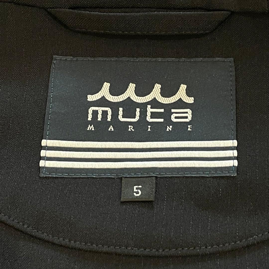 ムータマリン　セットアップ　ゴルフウェア　黒×黄　ストレッチ　ワッペン　フード