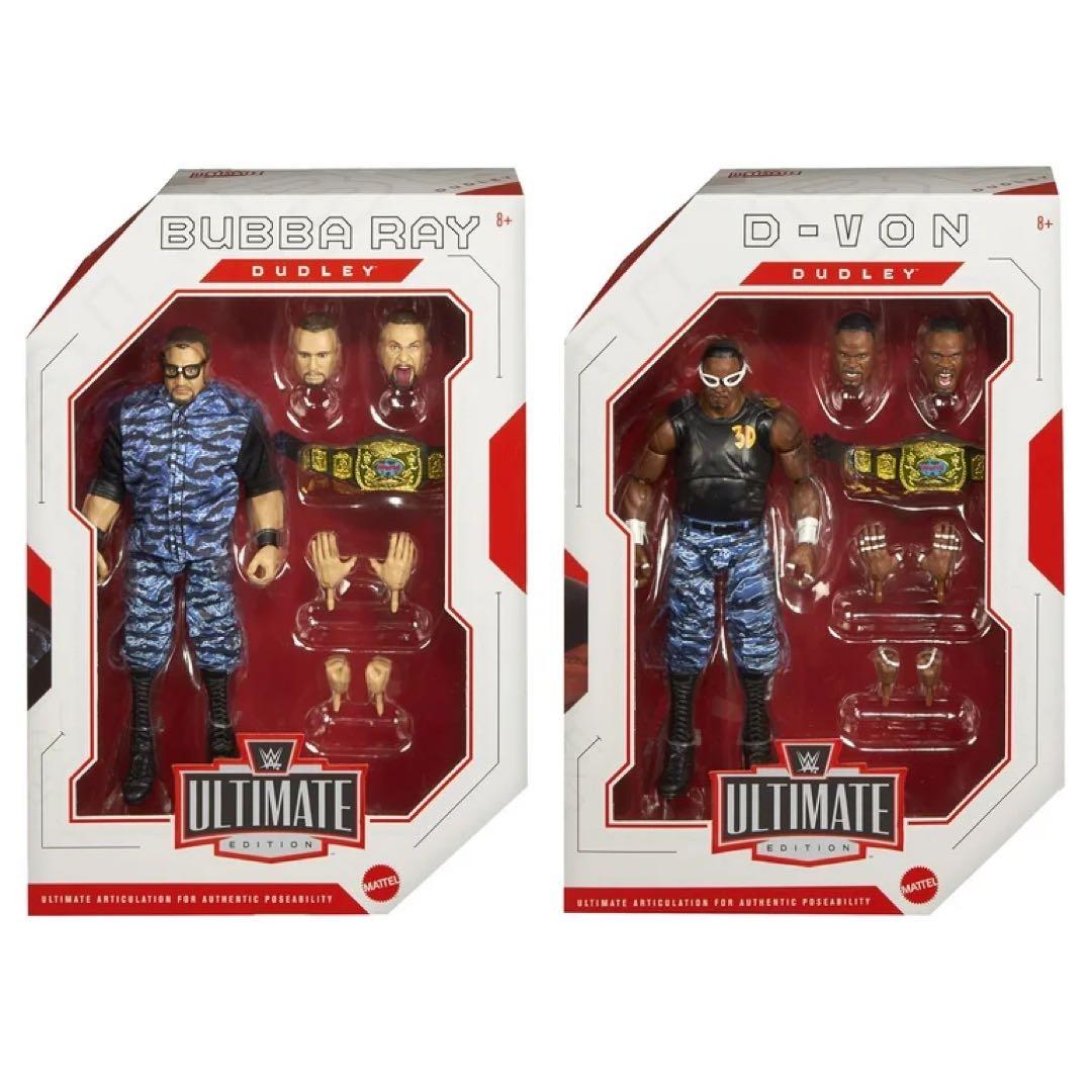 【新品未使用】WWE 公式 ダッドリーズ ベルト付 フィギュア マテル 海外限定