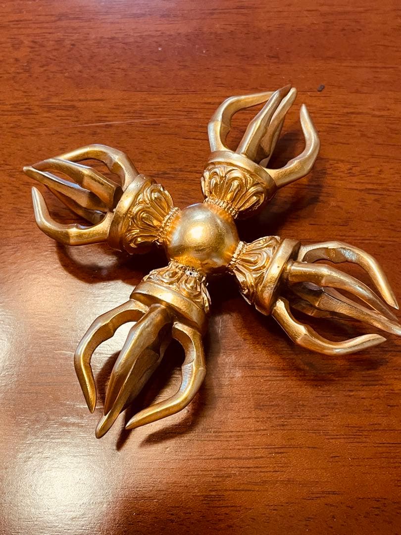 即日発送 新品チベット密教 カツマ 羯磨 十字 金剛杵 ダブルドルジェ 211g