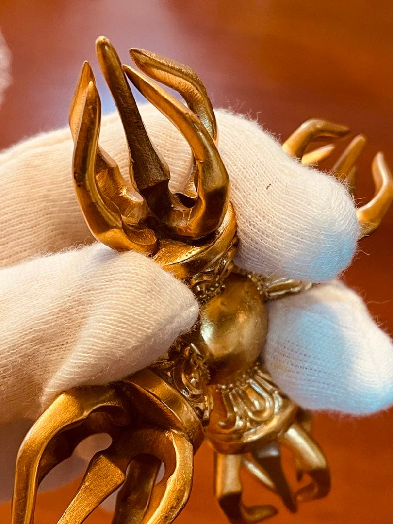 即日発送 新品チベット密教 カツマ 羯磨 十字 金剛杵 ダブルドルジェ 211g