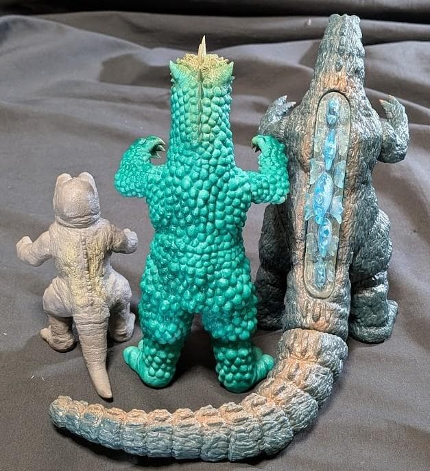 ゴジラ＆ミニラ＆ガバラ（Ｙ・ＭＳF）ソフビフィギュア３体セット