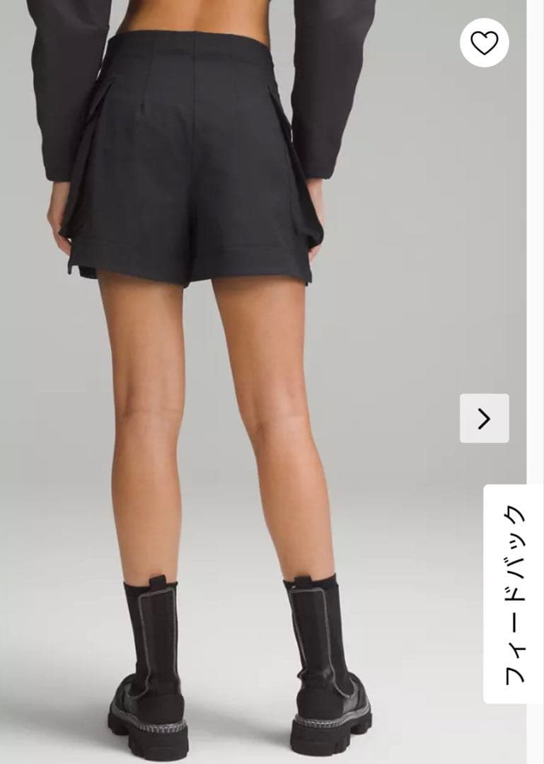 ルルレモンリラックスフィットスーパーハイライズカーゴショーツ4インチ サイズ6