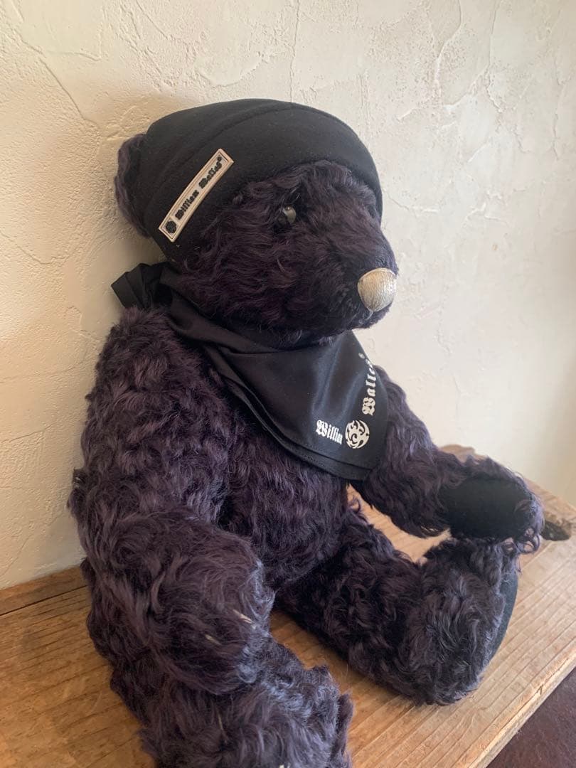 美品William Wallace ぬいぐるみ 黒 テディベアBIG