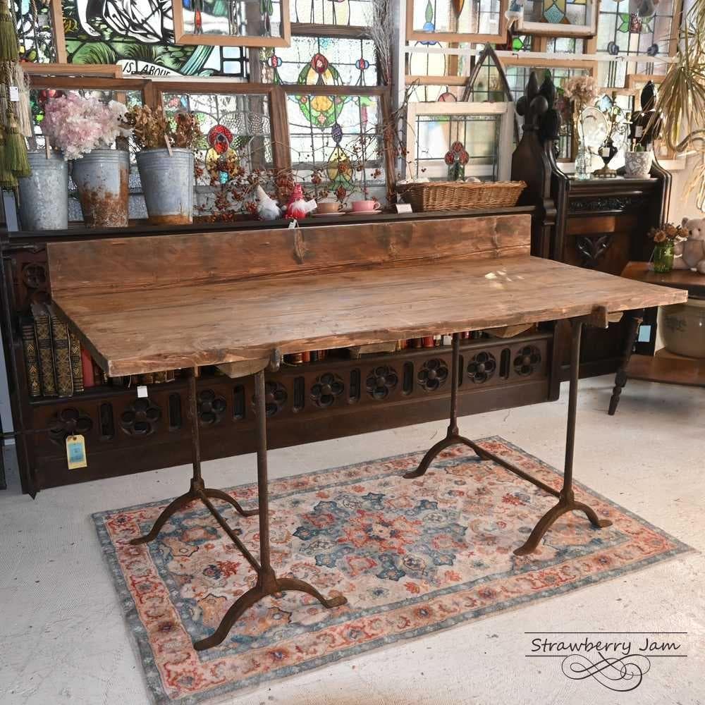 L3710-6 英国アンティーク ファームテーブルアトリエ テーブル 作業台