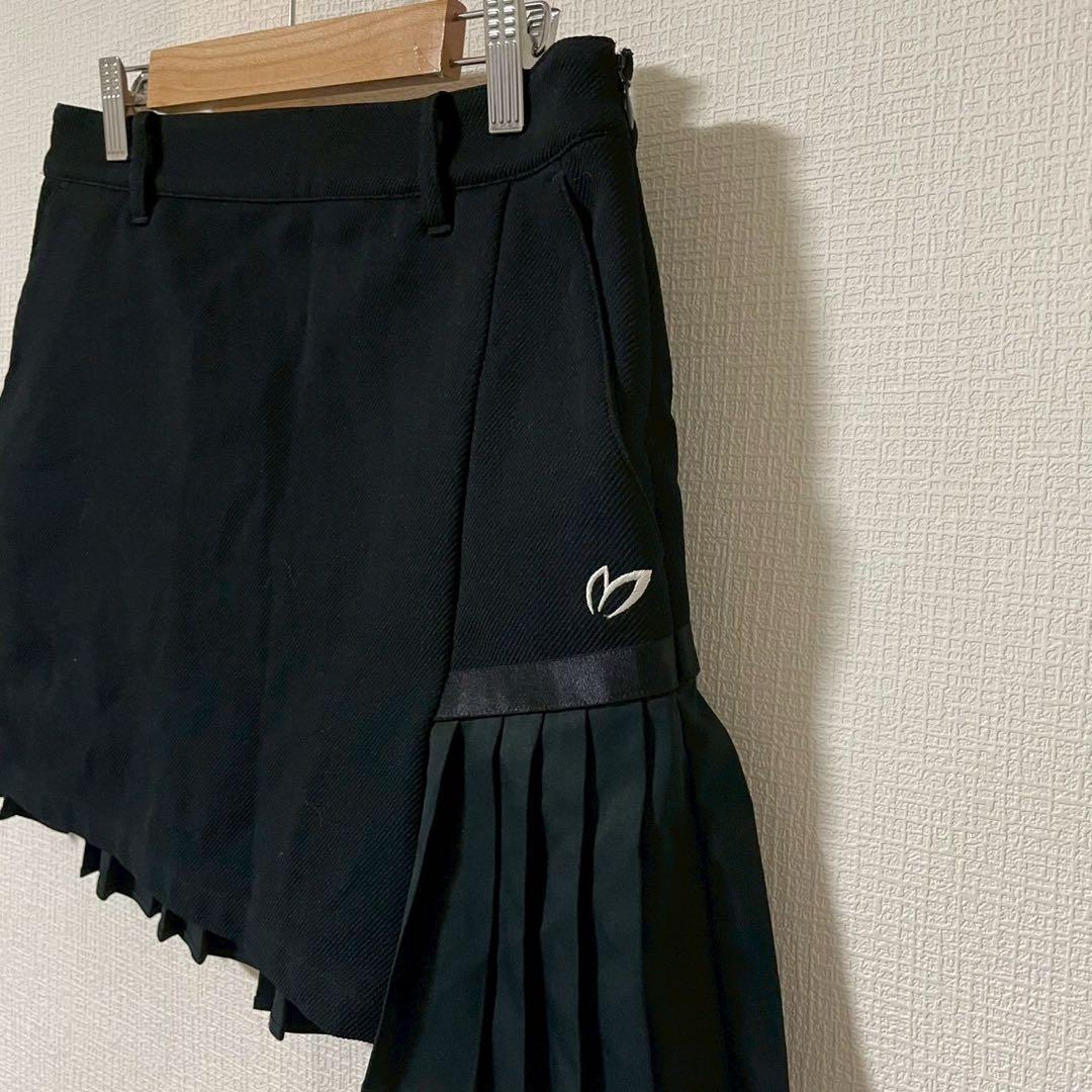 【マスターバニーエディション】ゴルフスカート 1 ブラック プリーツ ロゴ入