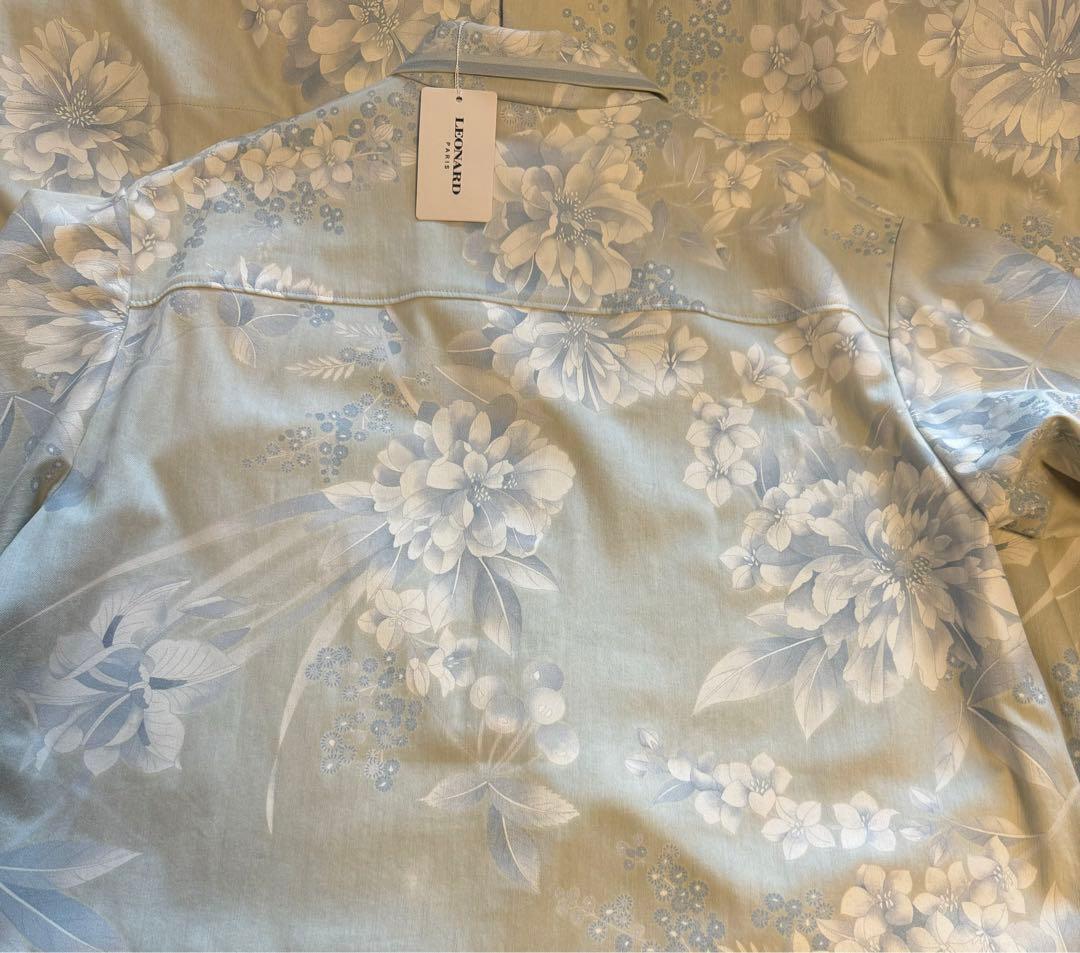 最終値レオナールパリ2024年ランウェイ高級ラインインポートコットンデニムワンピ