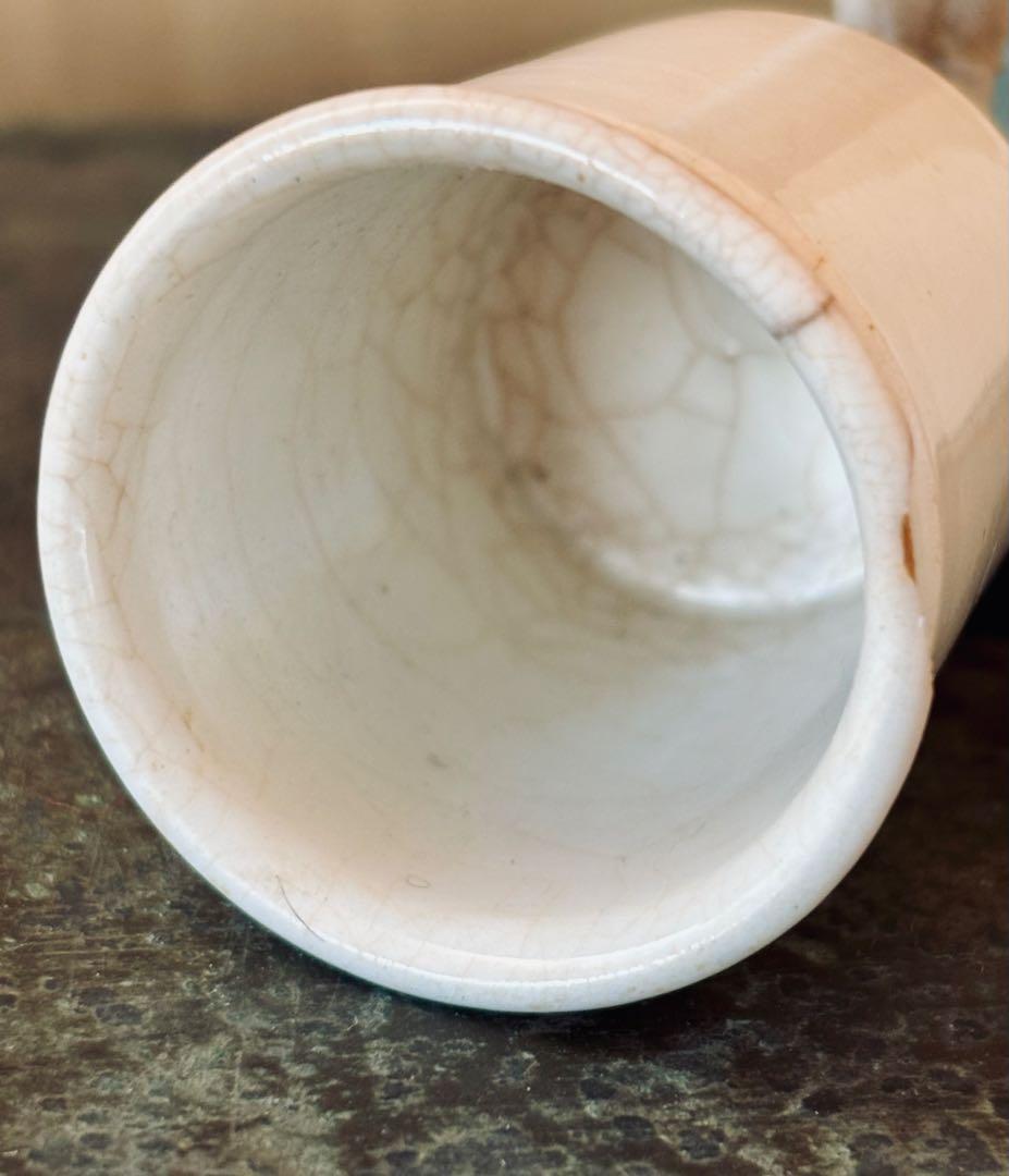 フランスアンティーク 19世紀の陶器 サーギュミヌ窯 4.9cm高さ