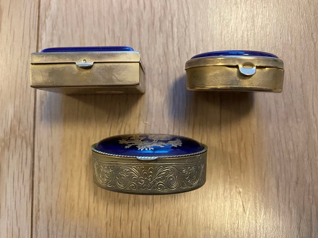 【アンティーク】リモージュ　ピルケース3点セット