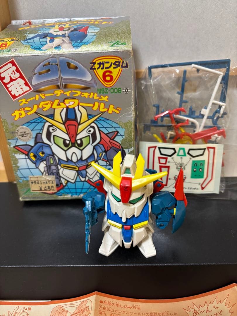 【当時物】元祖SDガンダム初期4体セットΖ／ZZ／ザクIII／ヤクト　箱・説あり