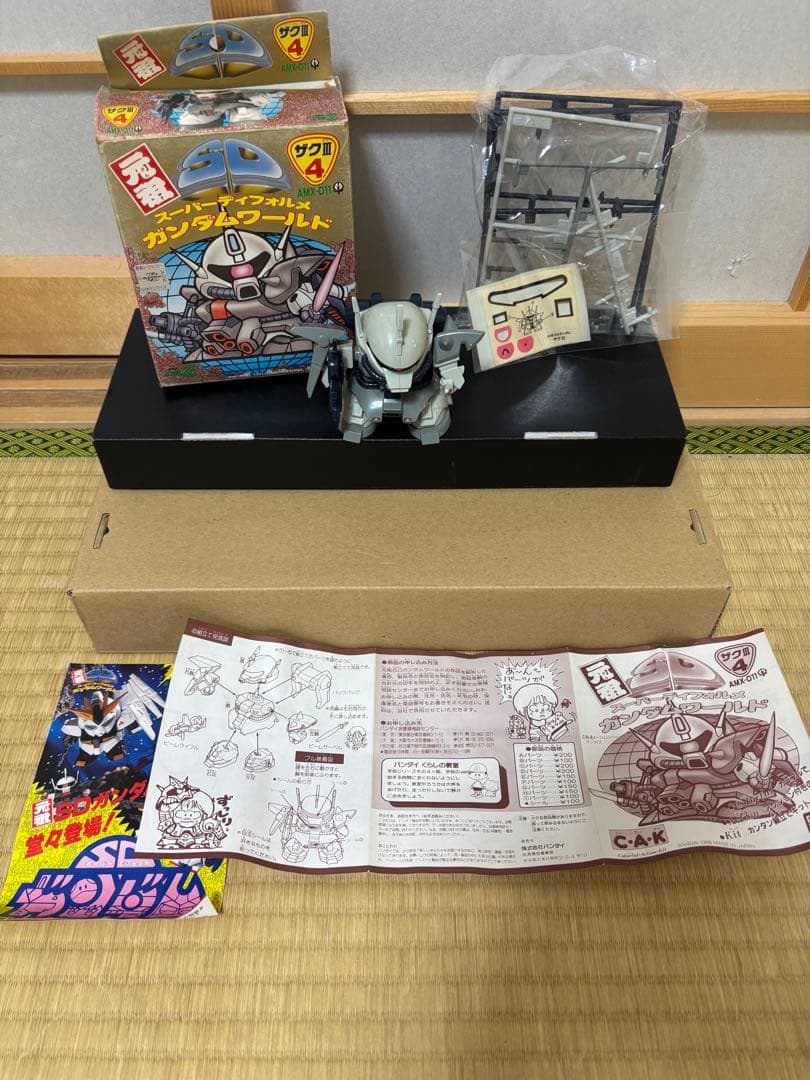 【当時物】元祖SDガンダム初期4体セットΖ／ZZ／ザクIII／ヤクト　箱・説あり