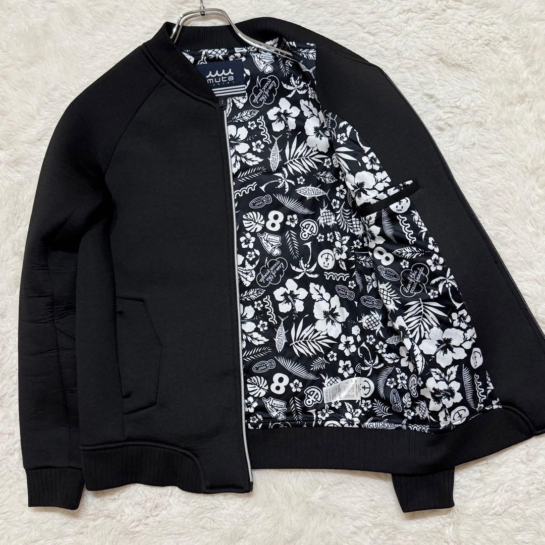 未使用級 ムータマリン ボンディング ジャケット 裏地総柄 MA-1 ブラック