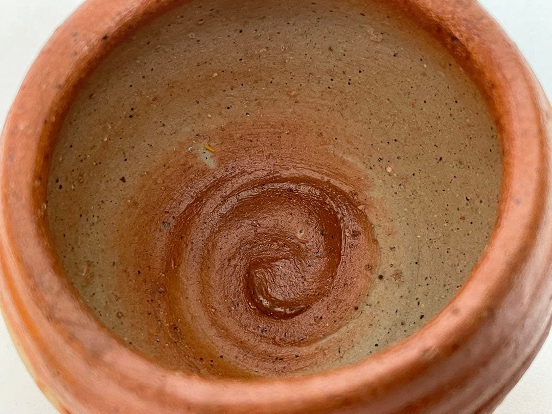 陶芸家　作家物　金重有邦　備前　ヒダスキ　酒器　ぐい呑　酒盃　父　金重素山　共箱