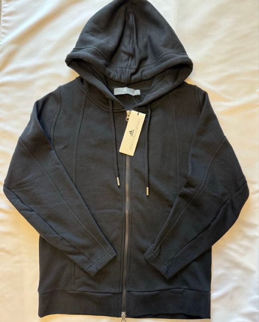 新品アディダス　ステラマッカートニー裏起毛 セットアップ 黒 パーカー＆パンツ