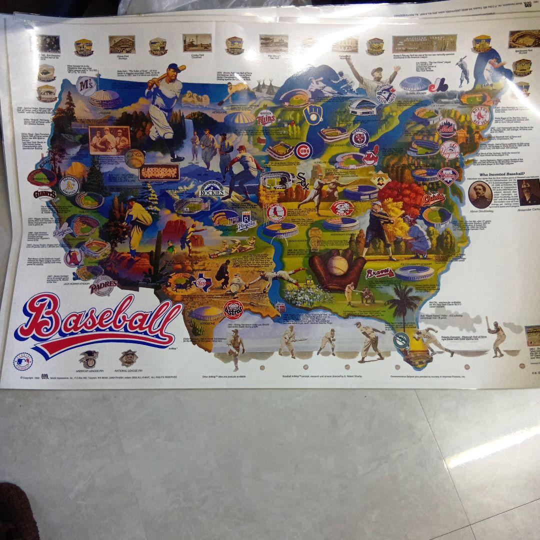 (173)Baseball Map Poster 1992年