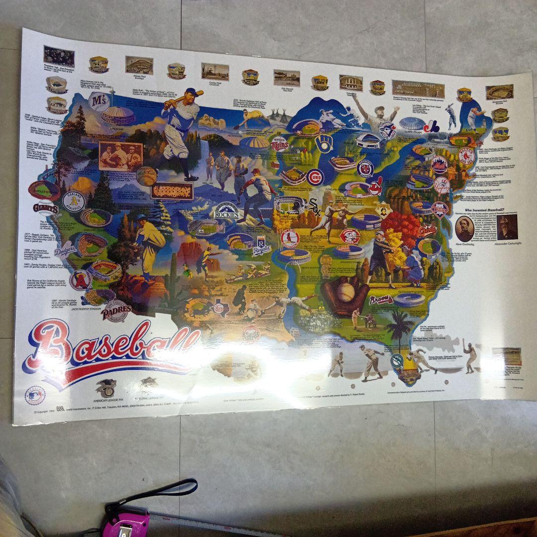 (173)Baseball Map Poster 1992年