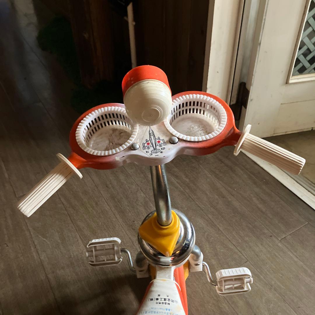 PLAY MATE 三輪車 ホワイト・オレンジ　中古品