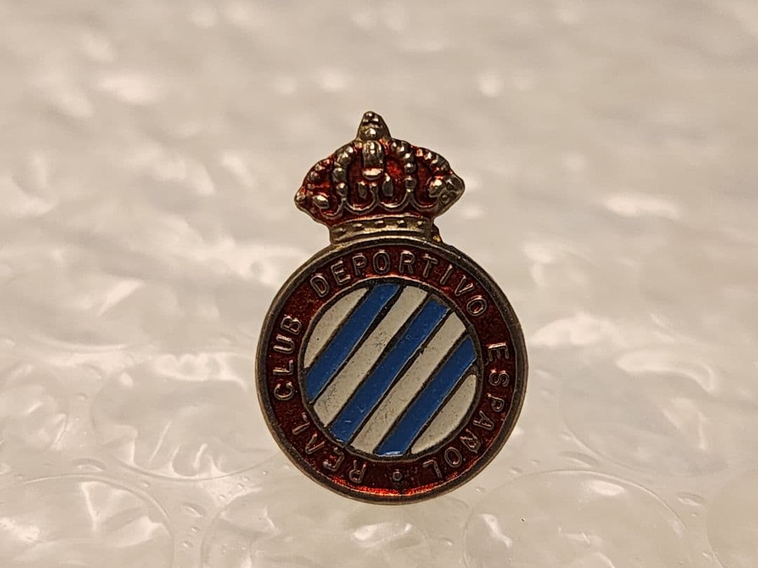 【希少・ヴィンテージ】RCDエスパニョール 旧エンブレム バッジ　ラ・リーガ