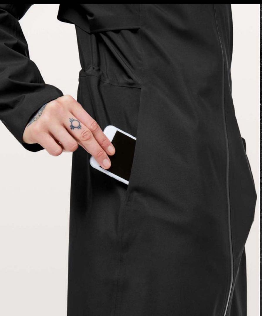 Lululemon ルルレモン ロング ジャケット 黒 ［サイズ2］