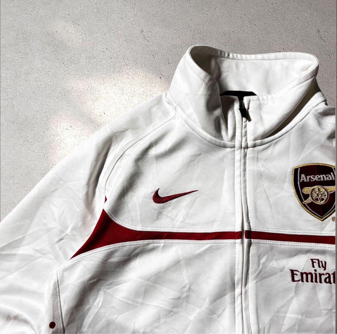 00s NIKEアーセナル刺繍トラックジャケットサッカーY2Kテックバックロゴ