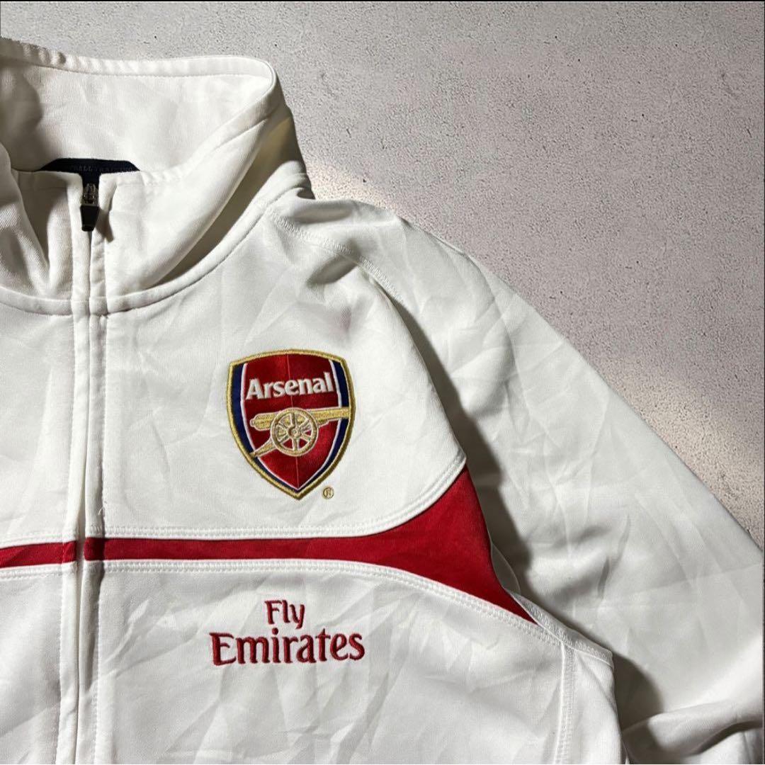 00s NIKEアーセナル刺繍トラックジャケットサッカーY2Kテックバックロゴ