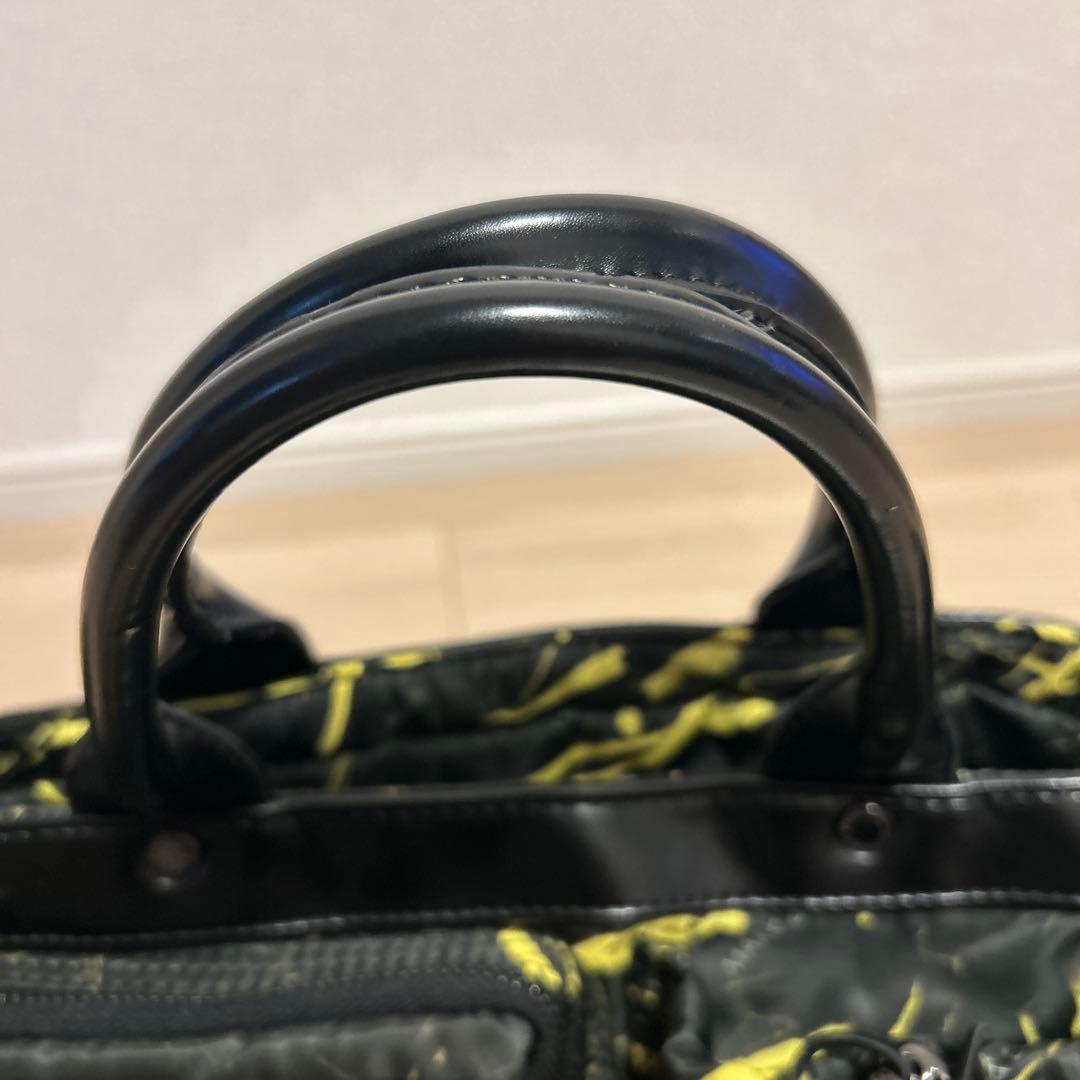 MARK&LONA カートバック　マーブルトートバッグ 黒/黄