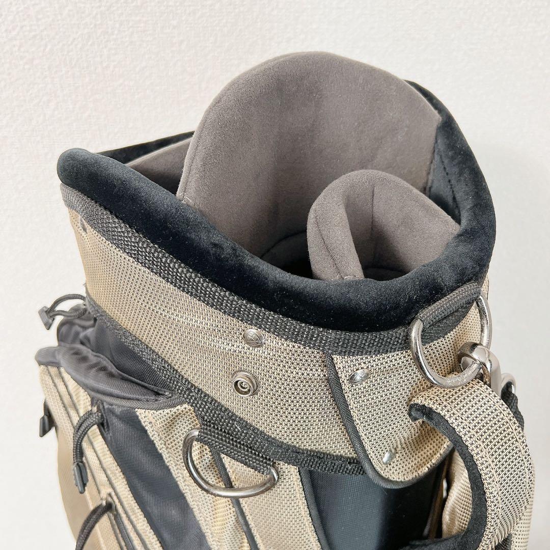 希少 NIKE ナイキ ゴルフ カートキャディバッグ6分割9型 ベージュブラック