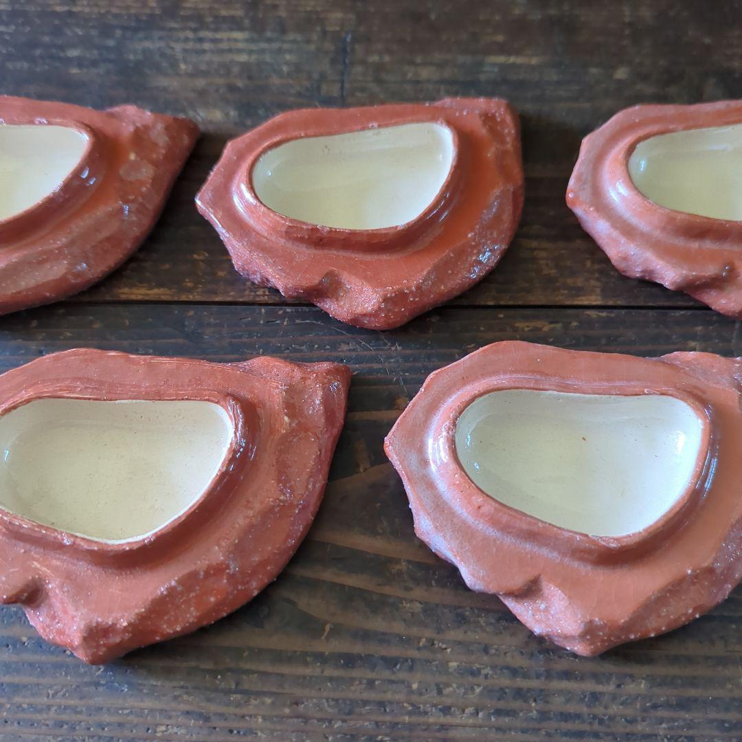 骨董茶道具　京焼　清水焼　醍醐窯　島荷平作　茶懐石　楽焼　赤楽　さざえ蓋物珍味入