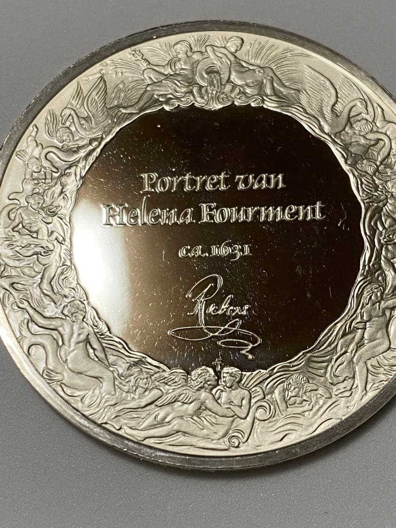 フランス 高銀位 芸術大型銀メダル 貴婦人像 鏡面美品