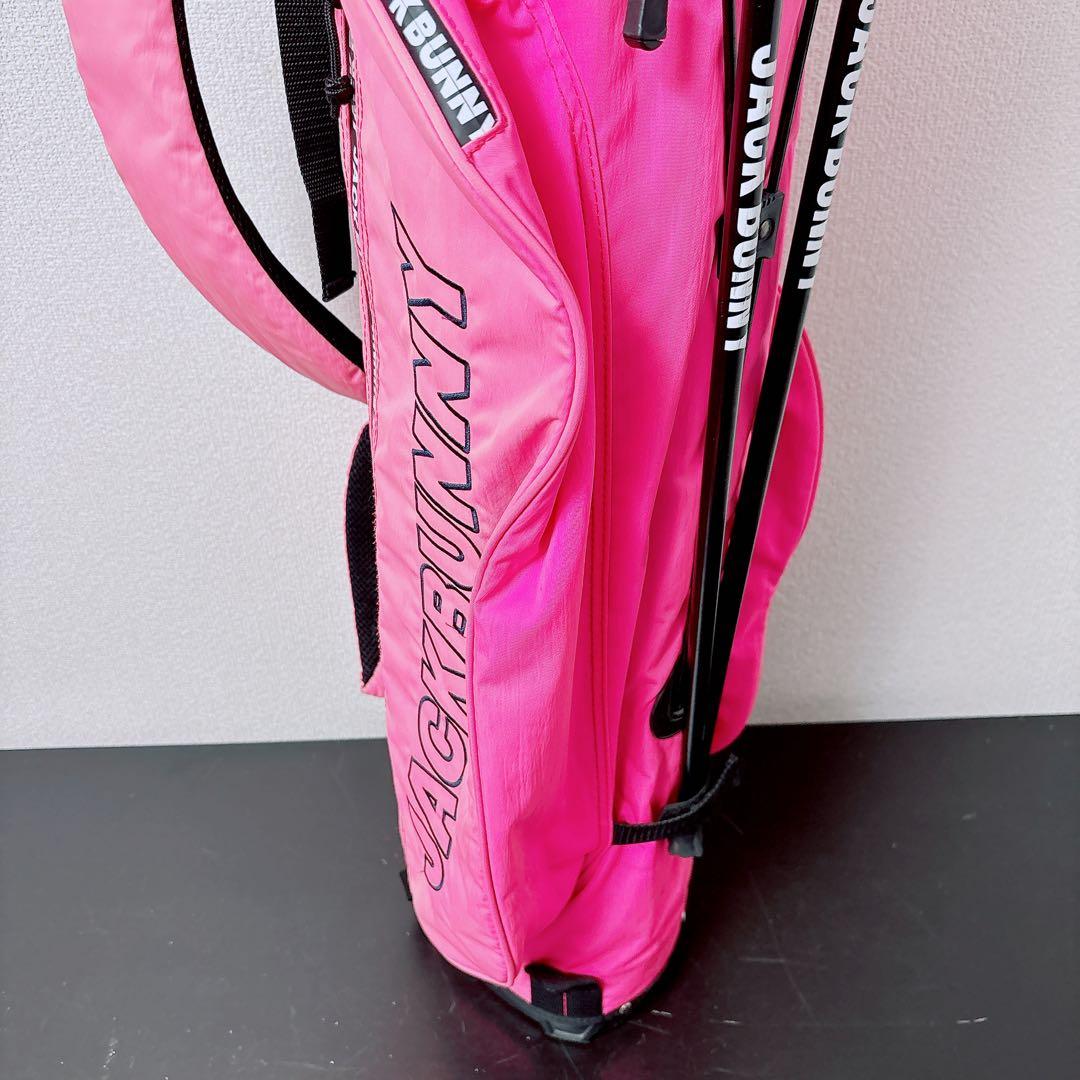 ジャックバニー スタンドキャディバッグ ピンク 軽量 4分割 JackBunny