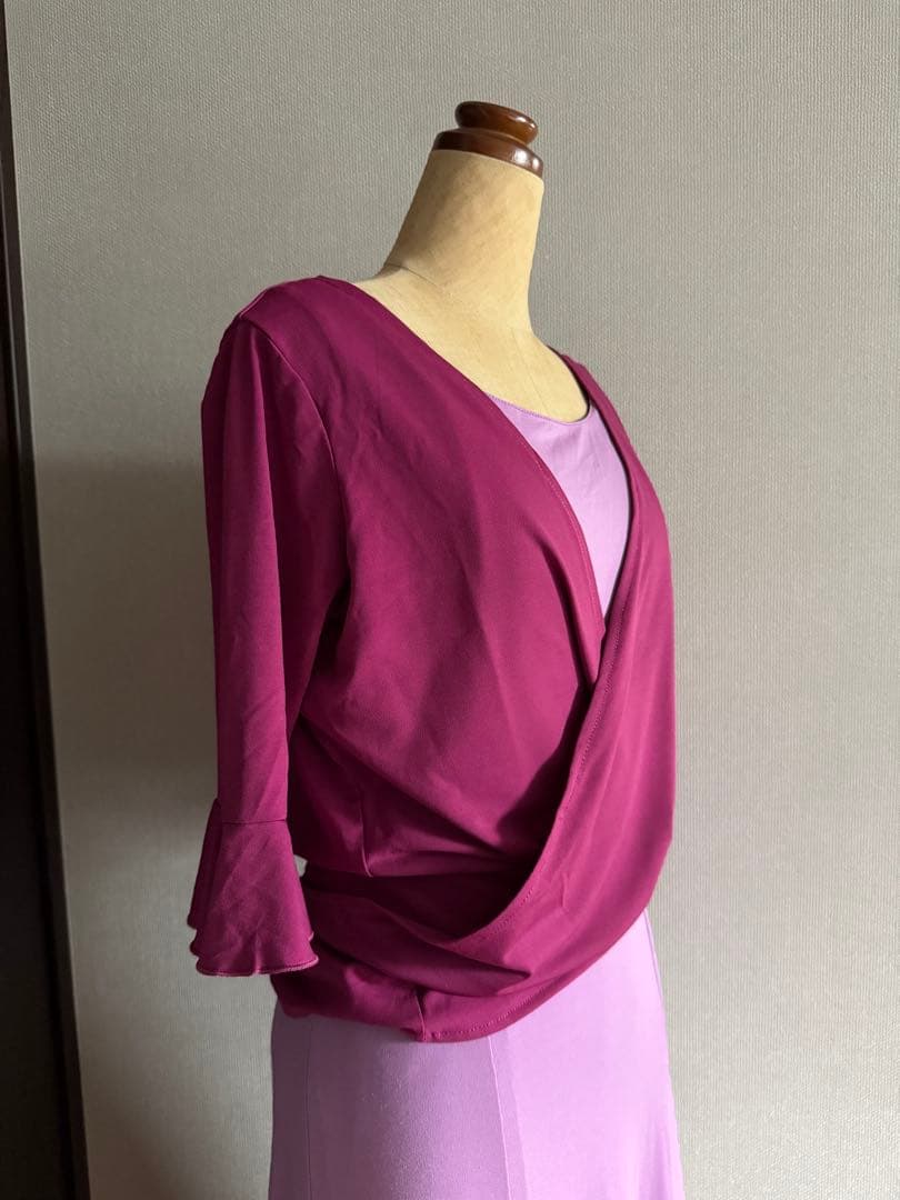 フラメンコ　リバーシブルニットワンピース　黒紫　ボレロセット　アルマフラメンカ