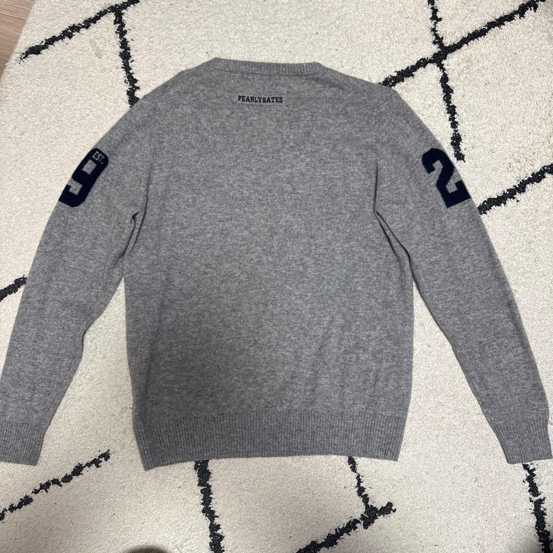 パーリーゲイツ　カシミヤニット　グレー　サイズ5