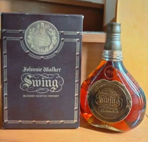 1970年代流通 ジョニーウォーカー 特級ブラック(下3行ラベル)＆スウィング