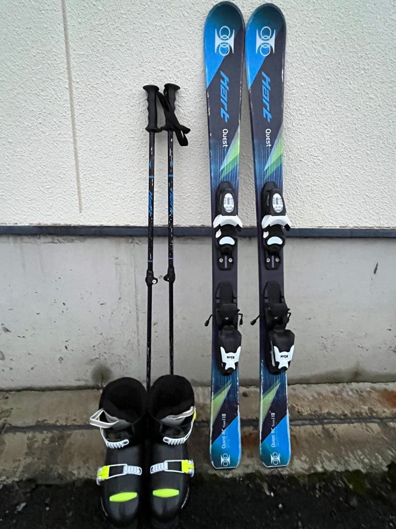 スキーセット3点118ブーツ22.5 子供男の子