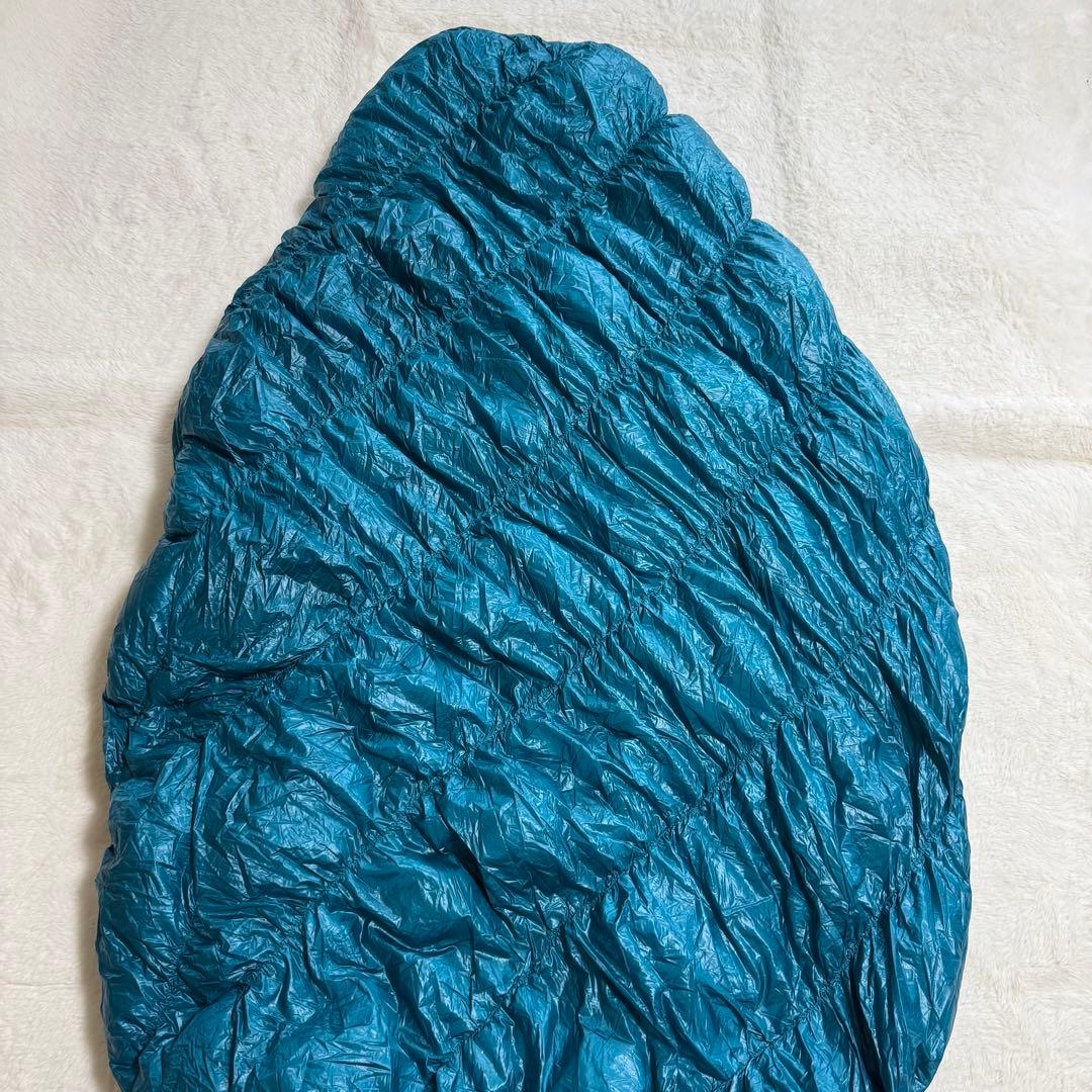 極美品モンベル800FP ダウンハガー800 #3 R/ZIP保管袋付　青緑