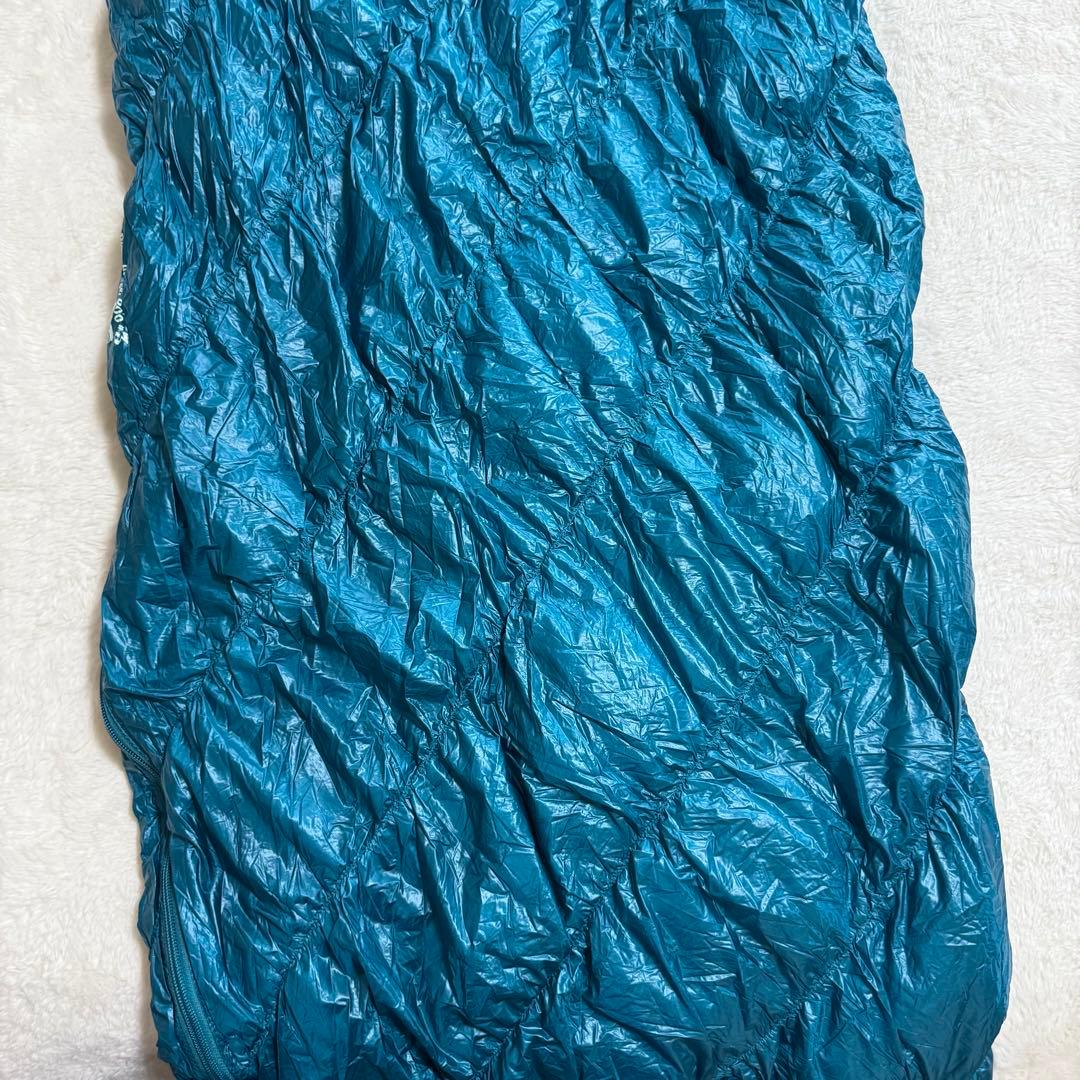 極美品モンベル800FP ダウンハガー800 #3 R/ZIP保管袋付　青緑