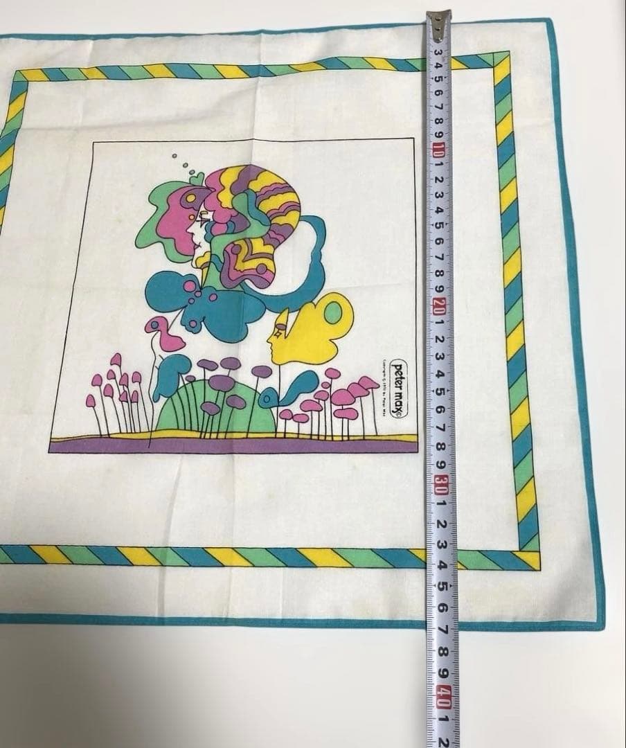 ヴィンテージ ピーター・マックス ビンテージ・ハンカチ 1970年代