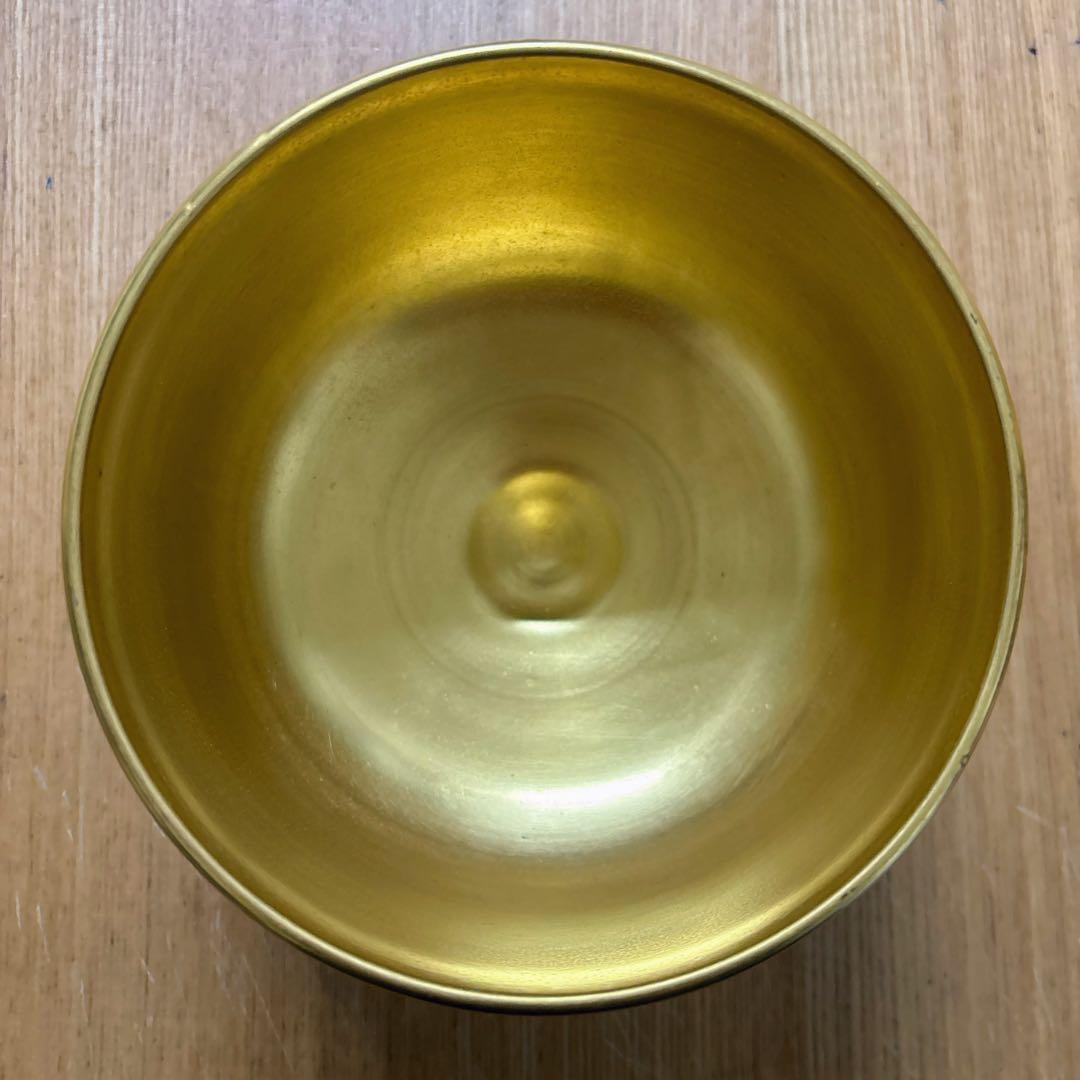 九谷焼　岳陽窯　金彩　百人一首　吉祥抹茶碗　抹茶碗　茶碗