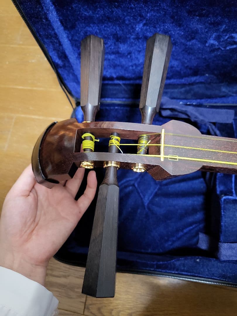 三味線本体 その他三味線グッズセット　バチ等　○皮割れあり○◎修理してください◎