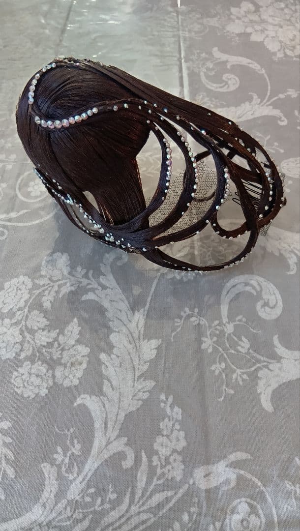 多美咲社交ダンス用ヘアオーナメント 夜会巻きヘアードレス