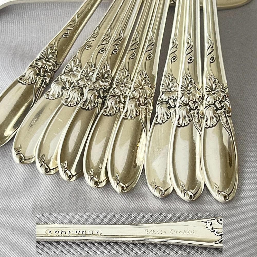 【BROOKLYN SILVER CO】 女神の掲げるスプーンホルダー 12本