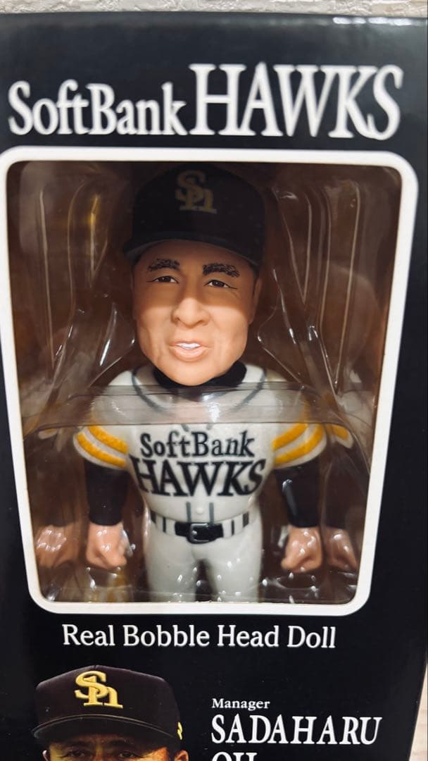 SoftBankHAWKS リアルボブルヘッド　王貞治マネージャー孫正義オーナー