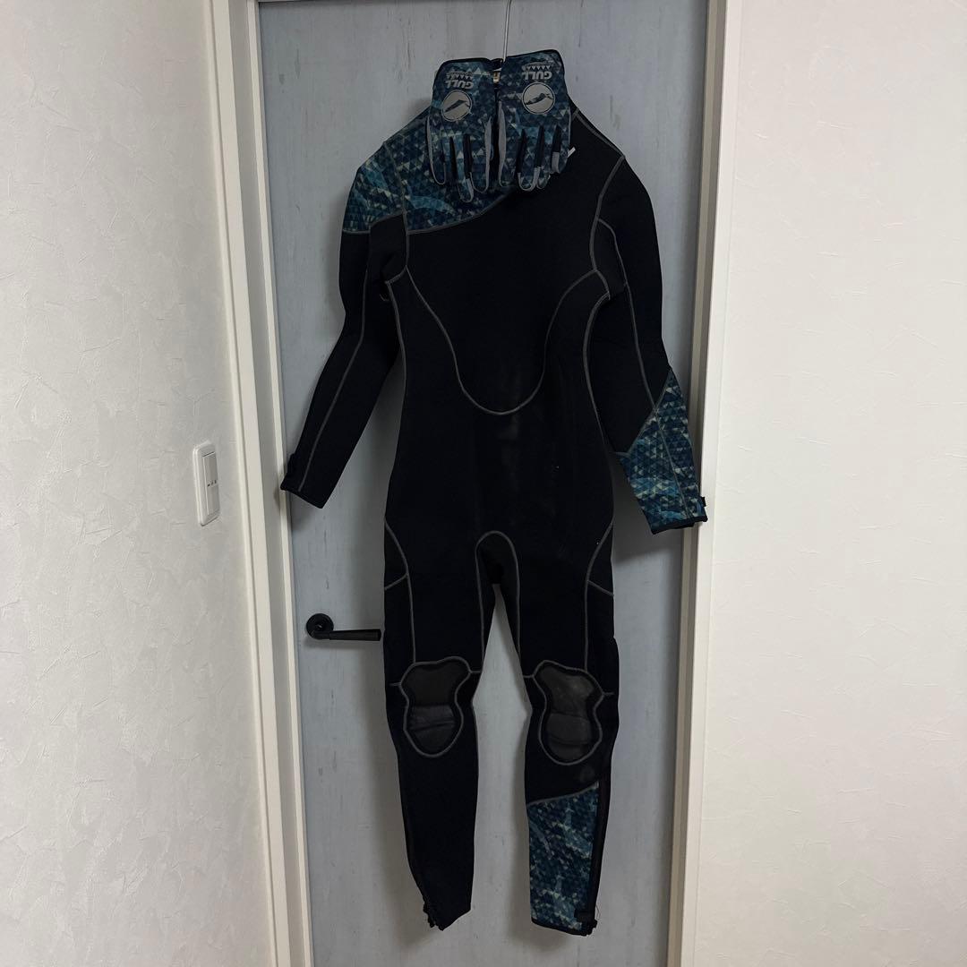 ガル/GULL/ウエットスーツ/5mm/ロングファスナー/黒/青/LL